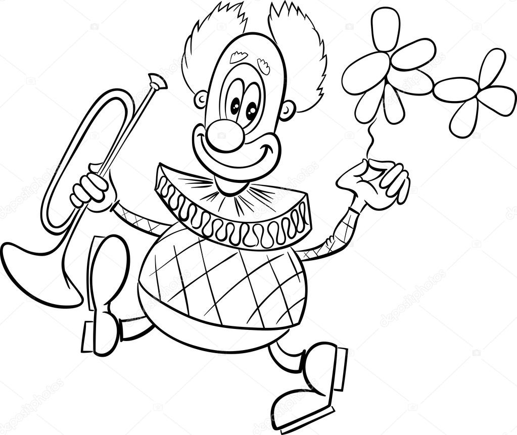 Grappige Clown Kleurplaat — Stockvector © Izakowski #124170754  Beste  Kleurplaat Clown Gezicht   Beste  Nieuwe  Kleurplaat Clown Gezicht